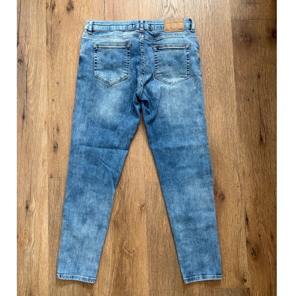 Zara Basic Z1975 Denim Womens Skinny Ankle Zip Jeans Blue Medium Wash Size 6 - Picture 2 of 9